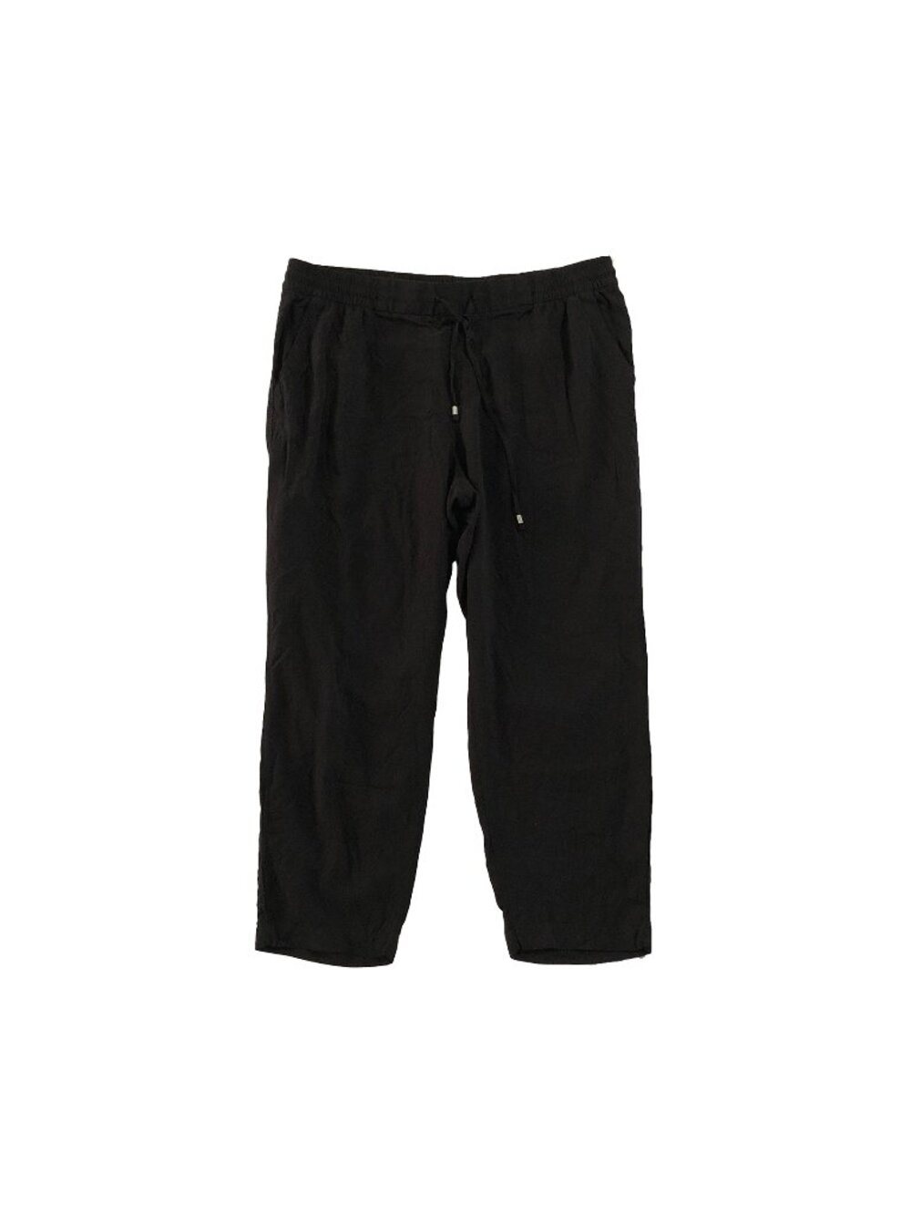 Old Navy Pants Womens Size L Black Pull On Taper High Rise Waistband Drawstring